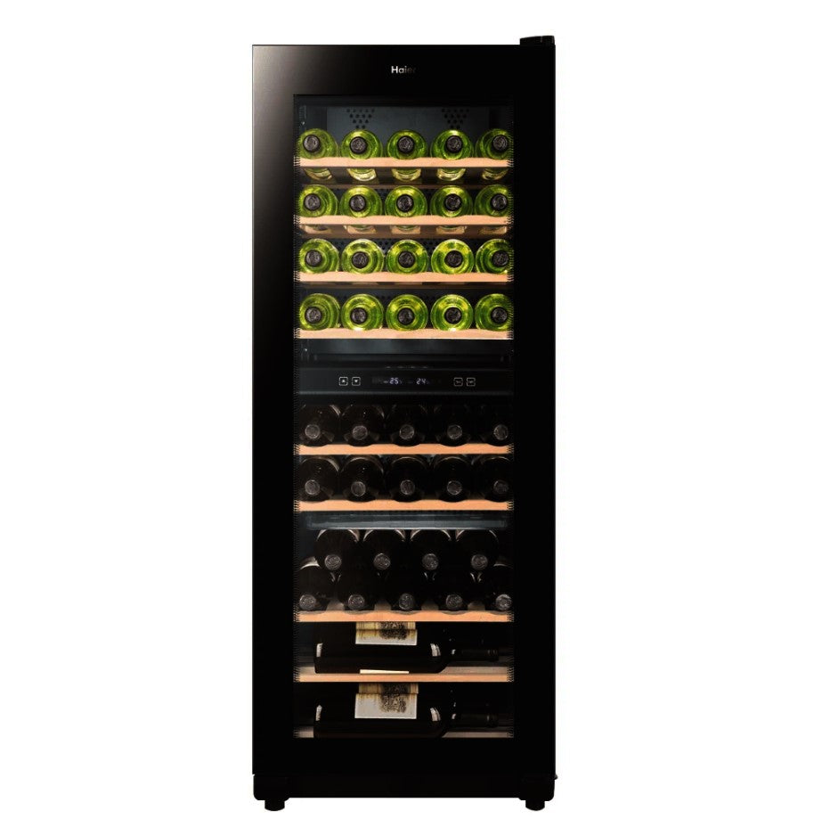 מקרר יין עץ 49 בקבוקים Haier JC162S תצוגה דיגיטלית בדימוי אלגנטי מבית האייר ממותג מוצרים משלימים > מקררי יינות