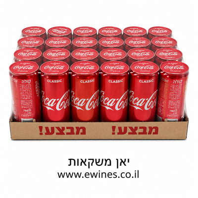 ארגז פחיות קולה 330 מ"ל 24 יחידות