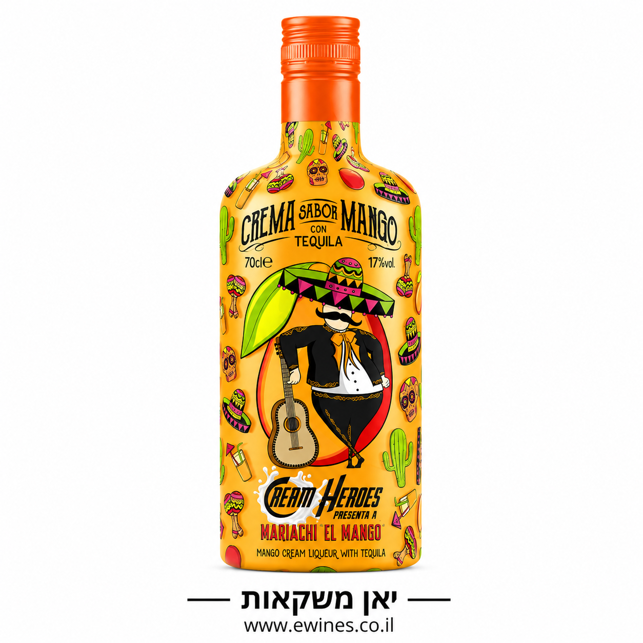 טקילה הירוס קרים בטעם מנגו 700 מ"ל