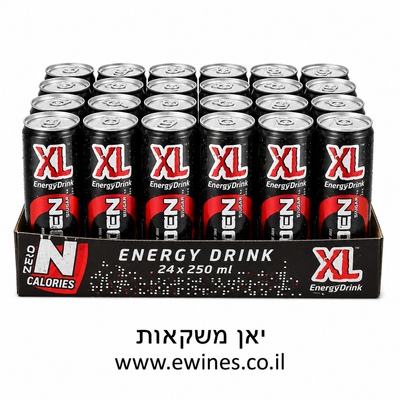 ארגז פחיות אקסל ללא סוכר 250 מ"ל 24 יחידות