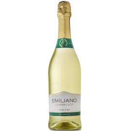 בקבוק למברוסקו לבן 750 מ''ל יין איטלקי מבעבע מבית היין 'אמיליאנו'