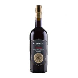 בקבוק יין הר ברכה פורה בסגנון פורט 750 מ''ל תוויה שחור-זהב לוגו כוכב דוד