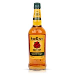 בקבוק פור רוזס בורבון 1 ליטר וויסקי חיטה מיושר מקנטאקי עם תווית וארבע ורדים