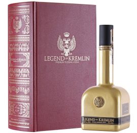 לג'נד אוף קרמלין דה לוקס מארז ספר - בקבוק וודקה רוסית יוקרתית עם גימור זהב וקופסא איכותית