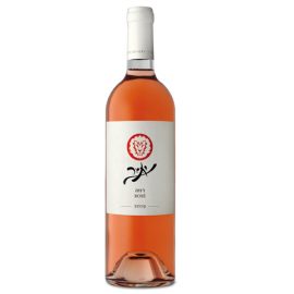 בקבוק יתיר רוזה 750 מ''ל יין רוזה איכותי שנת 2019 תווית מינימליסטית עם סמלול אדום