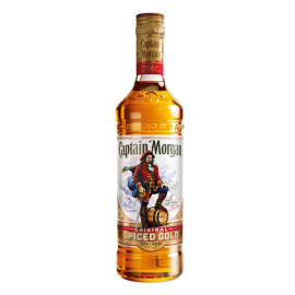 בקבוק רום קפטן מורגן ספייסד 700מ''ל עם דמות של קפטן וניחוח מתובל מושלם לאירועים ומסיבות