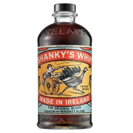בקבוק שנקיז וויפ 700 מ״ל תערובת של ליקר שחור וויסקי אירי תווית בסגנון וינטאג'